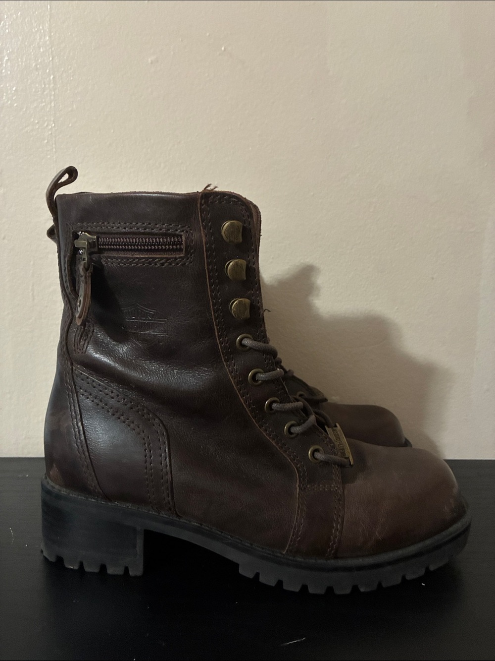 Brown Harley-Davidson womens Keeler size 7M condition used